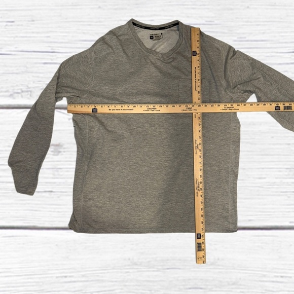 Carhartt Force Relaxed Fit Long Sleeve T-Shirt 2XL Gray Pocket Tee - Picture 4 of 10